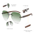 High Quality Luxury Metal Frame Wooden Temple Sunglasses for Men Women Factory Customized logo Sunglasses 2025