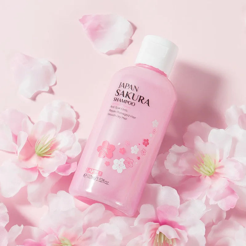 LAIKOU New Arrival Japan Sakura Damaged Hair Repair Smoothing Oil Control Deep Cleansing Nourish Natural Shampoo