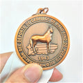 Manufacturer Hot Sale Superior Quality Golden Silver Bronze Plating Embossed Letter 3D Curve Zinc Alloy Metal Sport Medal