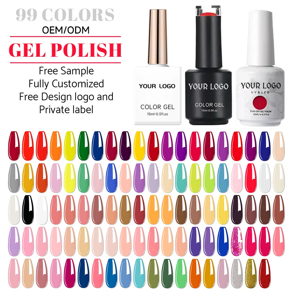 Cloverfei High Pigmented Hema Free Gel Polish Nail Lacquer Manicure Uv Gel Polish Create Your Own Brand