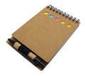 Factory Price 031 Kraft Note Book with a Pen and Sticky Note Set