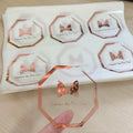 Custom logo Vinyl Waterproof clear Plastic Label Roll Self Adhesive Gold Foil Transparent Private Sticker Printing