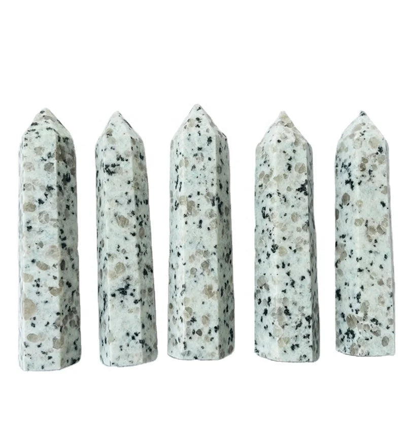 Wholesale Crystal Wand Healing Stones Dalmatian Tower Dalmation Jasper Point For Crafts