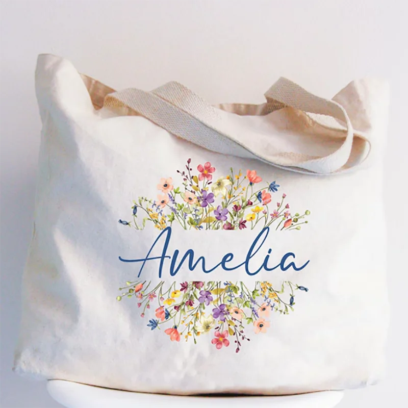 Custom Logo Eco-Friendly Reusable Canvas Cotton Shopping Tote Bag Recyclable Tote Bag for Promotion Gift