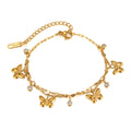 Fashion New Delicate Butterfly Bracelet 18K Gold Plated Waterproof Non-Tarnish Stainless Steel Jewelry Trendy For Women Gift