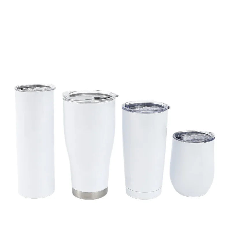 30oz Stainless Steel Double Wall Tumbler Traditional Design Sublimation Blank Water Bottle with Straight Skinny Straws