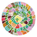 50pcs Cute Green Cactus Graffiti Stickers Packs for Mobile Phone Water Cup Computer Decorative  Waterproof Stationery Pvc