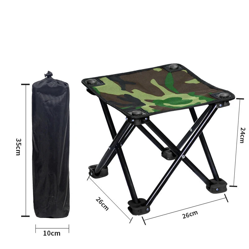 Camping Fishing Hiking Gardening Beach Folding Small Mini Portable Camp Seat Stool with Carry Bag