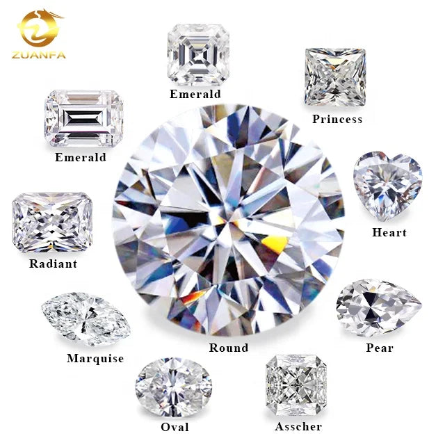 Zuanfa Loose Moissanite Customwholesale Price of Gra Vvs OVAL KITE PRINCESS BAGUE Cut Loose Stones Diamond Moissanite