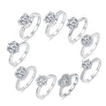 Starsgem Moissanite Stone Silver Jewelry DEF Color VVS Clarity 925 Silver Moissanite Rings