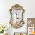 60X40CM Ornate Decoration Modern Decorative Wall Mirrors Arts Hanging Silver Glass Frame Bathroom Living Room Dropshipping DDP