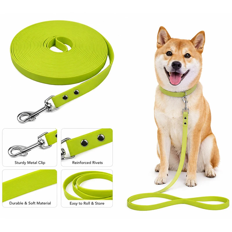 Best Price 10M Luxury PVC Coated Dog Training Lead Waterproof Webbing Leash Rivet Decoration Personalized Plastic Training Gear