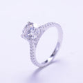 Silver With Customized Iced Out 1CT 6.5mm D VVS Certificate Moissanite 4 Prongs Set Moissanite Jewelry