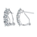 925 Sterling Silver Earrings Shining Moissanite Clip Earrings Moissanite Clip on Earrings