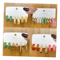 3Pcs/Set Fashion Acrylic C Shape Resin Earring Set for Women Jewelry Wholesale