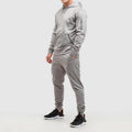 Wholesale Custom 100% Polyester Sweatsuit for Men Breathable Fleece Hoodie Tracksuit Logo Print Plus Size Available