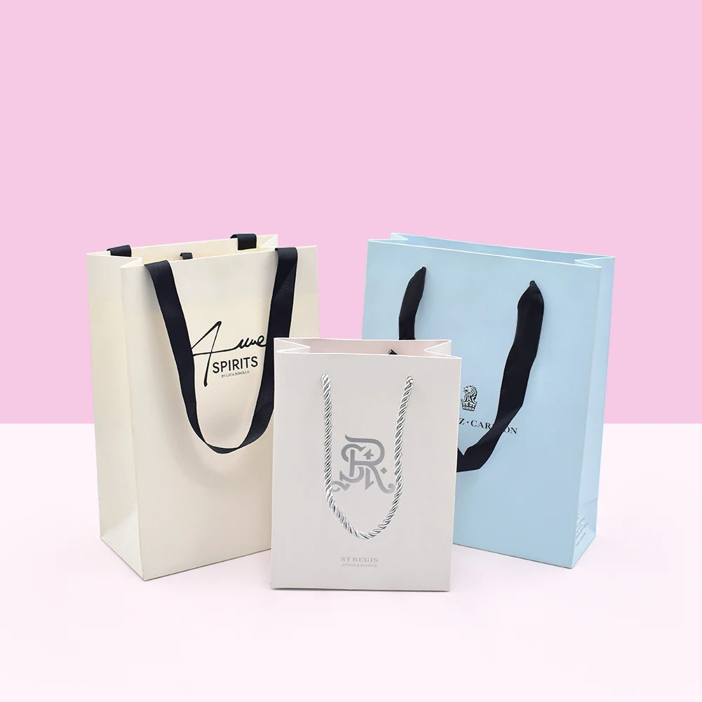 Durable Reusable Biodegradable Brown Paper Shopping Bag Custom Print Eco-friendly Recyclable Cotton Rope Handle for Groceries
