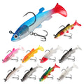 DN 8cm 13g Paddle Tail Soft Fishing Lure Swimbait Lead Jig Head Soft Plastic Swim Bait for Saltwater Freshwater