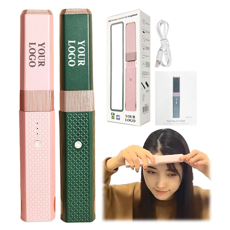 Private Label Mini Hair Straightener Portable Flat Iron for Girls Hair Iron Straightening Irons Hair Curler