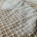 White Wedding Dress Fabric Crystal Beads Sequins Luxury Bridal Lace Fabric