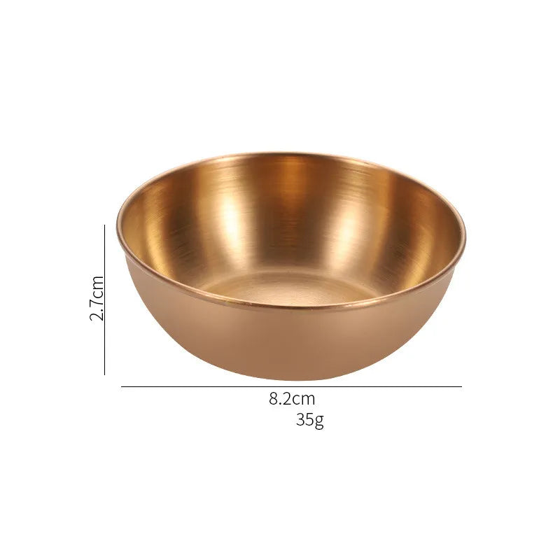 Stainless Steel Dressing Plate French Fries Ketchup Sauce Plate Western Food Steak Sauce Plate Salad Bowl