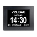 High Resolution 8\" Digital LCD Clock Temperature Display Calendar for Dementia Alzheimer Vision WiFi Analog Desk Clock Silent