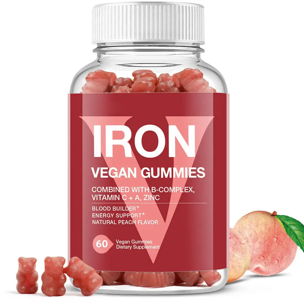 OEM Iron Gummies Supplements for Adults Iron Gummies with Vitamin C Immune Support Vegan Iron Anemia Herbal  Candy