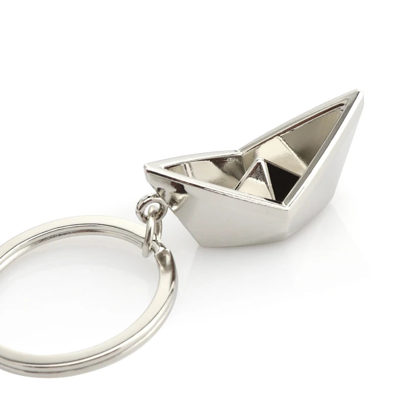Creative Metal 3D Mini Boat Keychain  Cargo Ship Keyring Cruise Ship Shape Key Chain Ship Model Pendant for Gifts