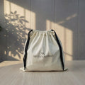 Chuanghua Personalized Colorful Canvas Cotton Drawstring Bag With Double Black Cotton String for Jewelry Package