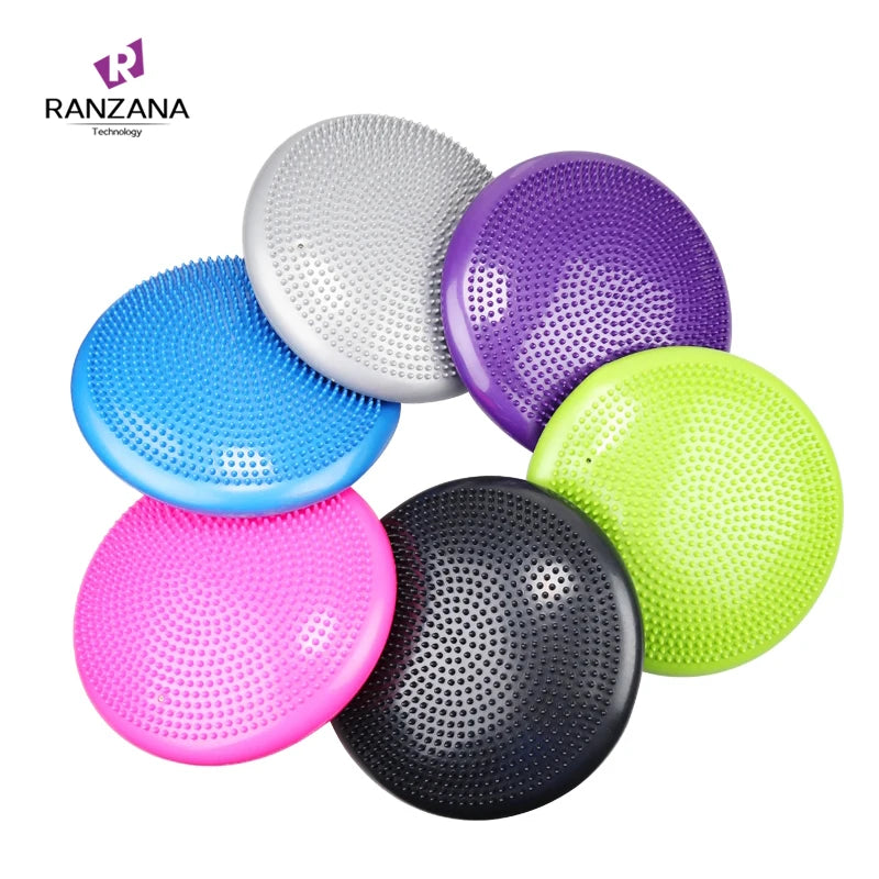 Anti-skid Yoga Balance Mat Inflatable PVC Stability Pad Disc Massage Wobble Balance Ball Yoga Air Cushion