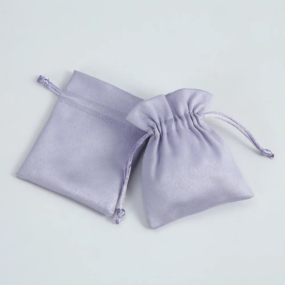 Wholesale Drawstring Pouches Jewelry Storage Velvet Bags Custom Logo Jewelry Packaging Pouch and Box Luxury