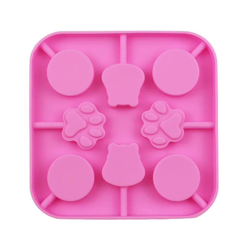 Saffron Multiple Designs Cartoon Lollipop Mold Animal Face Silicone Mold for Baking OEM/ODM Welcome