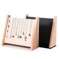 Solid Oak Wood Large Capacity Necklace Display Rack 8-Necklace Show Jewelry Stand Elegant Storage Container
