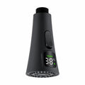 Black Brushed Removable 2 Modes Universal Replacement Sprayer Kitchen Faucet Head LED Temperature Display Aerator Nozzle