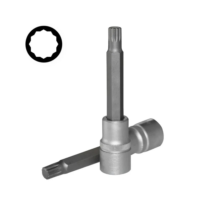 GTYPRO 1/2" Dr. Cylinder Head Bolt Tools Bit Socket M9.5 100MM Mostly for Nissan Honda & Toyota Car