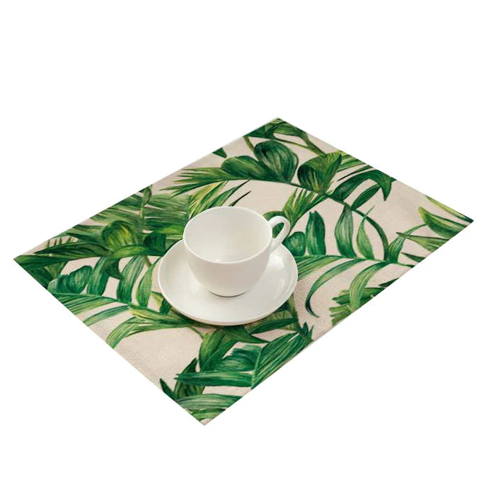 Rectangular Custom Print 100% Polyester Eco-Friendly Placemat Table Dish Mat 32x42cm