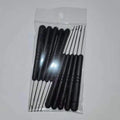 145mm Length Black Crochet Hook Needle Plastic Handle for Hair/Micro Braid Needle Dread Lock Maintaining