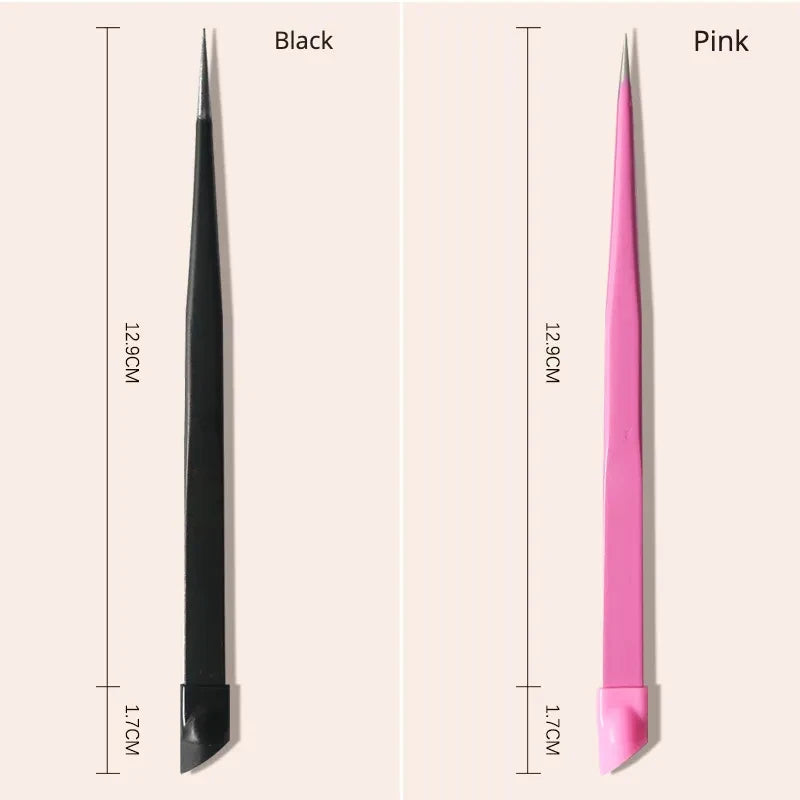 Manicure Multi-functional Double-headed Tweezers Clip Nail Sticker Paper Tape Silicone Pressing Stick Embossing Nail Art Tools