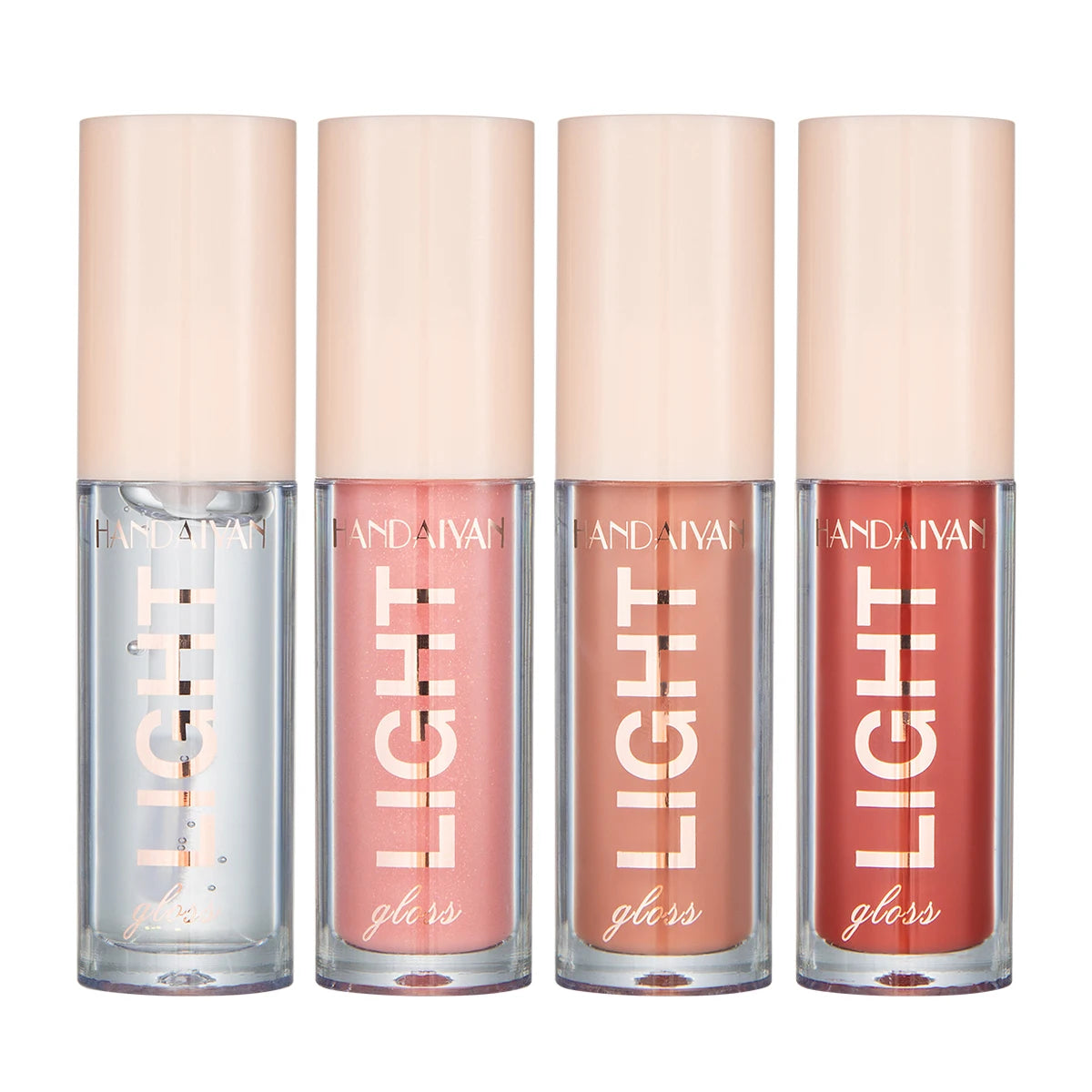 Wholesale Girls Fruity Lip Gloss Shiny Glitter clear Lipgloss 6 Color Handaiyan Create My Own Lip Gloss Set