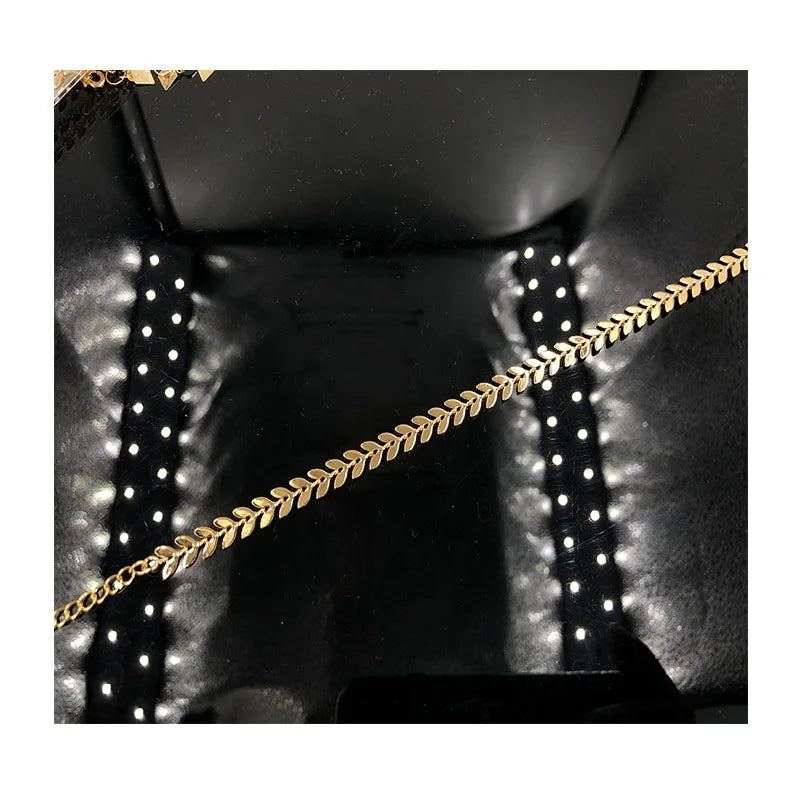 BMZ 2025 Adjustable Size 18K IP Gold Women Ankle Chain Link Heart Shape