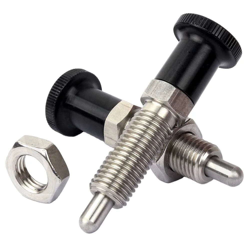 Index Plunger Spring Bolts Aluminum Knob Stainless Steel Pin Return Type Fine Thread M8 M10 M12 M16 Long Thread VCN212 SXPKL