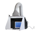 Airbrush Spray Booth Dual Fans Portable Hobby with 3 LED Lights and Exhaust Extension Hose for Painting Models Arts Crafts Cakes