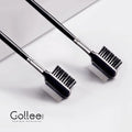 Brush Applicator with Eyebrow Comb Eyelash Comb Gollee Premium Brow Stainless Eyelash Extension Metal Wholesale Steel Black 50