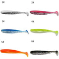 Soft Lures 70mm 63mm Baits Fishing Lure Leurre Shad Double Color Silicone Bait T Tail Wobblers