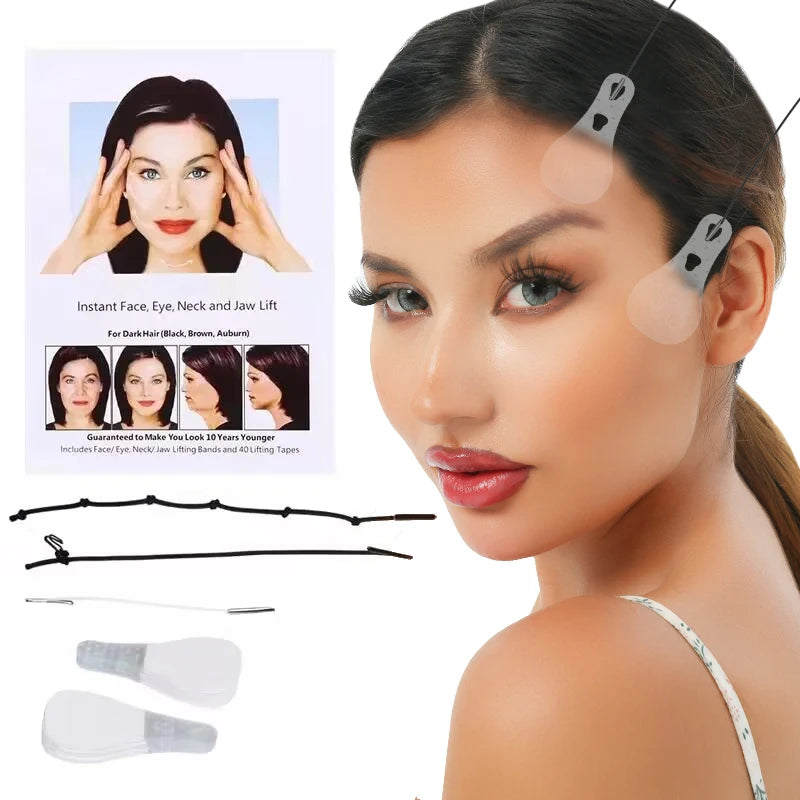 Invisible Thin Face Stickers V-shape Face Facial Line Wrinkle Sagging Skinface Lift up Fast Chin Adhesive Lifting Tape Kit