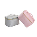Korean Version of the New Cross Pattern PU Leather Cosmetic Bag Travel Storage Cosmetic Bag