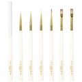 White Jade Series Professional Manicurist Set High Acrylic Nail Art Brush UV Gel Nail Polish Oval Nylon Resin Beauty OEM