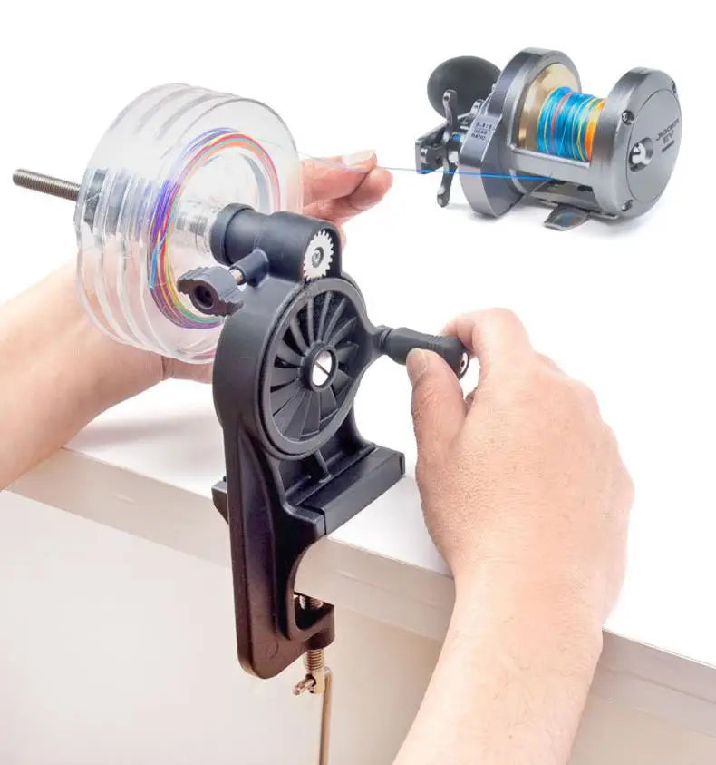 Multi-Function Fishing Line Winder Spooler Machine Station Casting and Spinning Reel Line Winder System Baitcaster Reversible