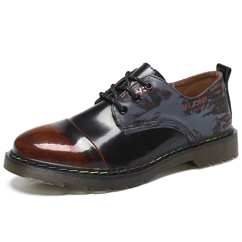 Men Low Top Bullock Leather Boots Waterproof Outdoor Tooling Shoes Formal Business Style Shoes Luxury Wedding Dress Shoes
