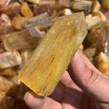 Wholesale Natural Rutilated Quartz Wand Golden Point Rutile Gold Hair Crystal Tower for Decoration